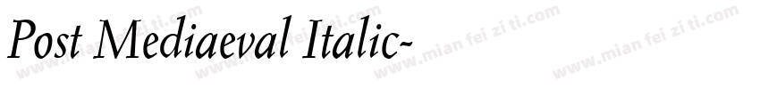 Post Mediaeval Italic字体转换